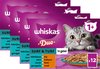 Whiskas 1+ - Duo Surf & Turf - Kattenvoer natvoer - Selectie in gelei - maaltijdzakjes 48 x 85 g