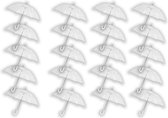 20 stuks Paraplu transparant plastic paraplu's 100 cm - doorzichtige paraplu - trouwparaplu - bruidsparaplu - stijlvol - bruiloft - trouwen - fashionable - trouwparaplu