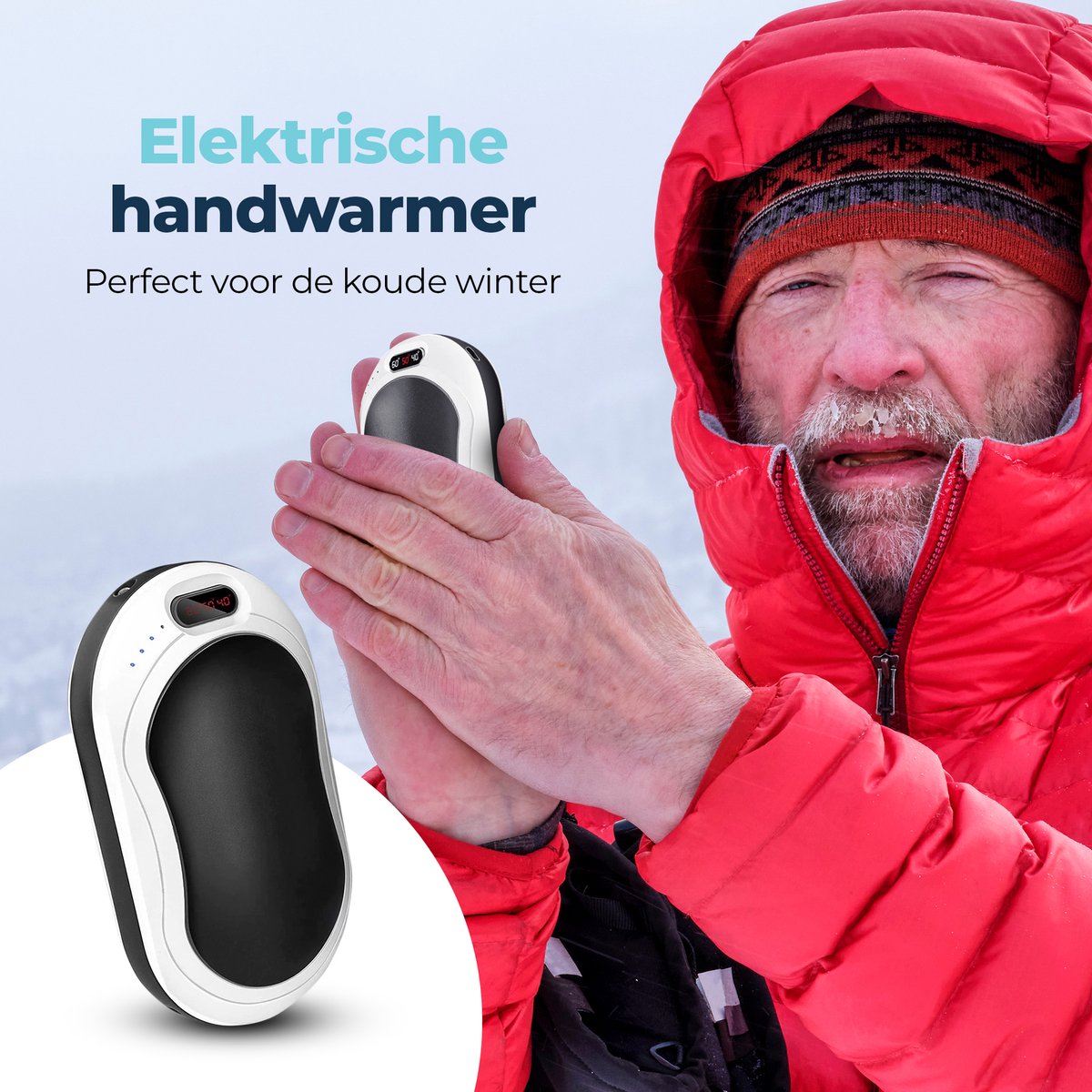 BP Electric Hand Warmer - Power Bank & Flashlight 10000mAh