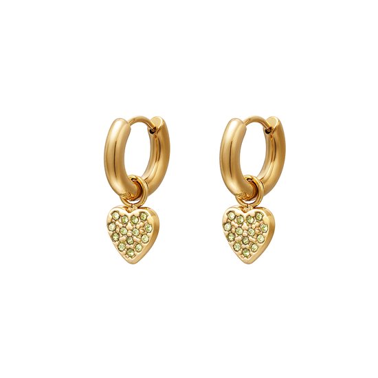 Rhinestones heart earrings | oorbellen | yehwang- Moederdag cadeautje - cadeau voor haar - mama
