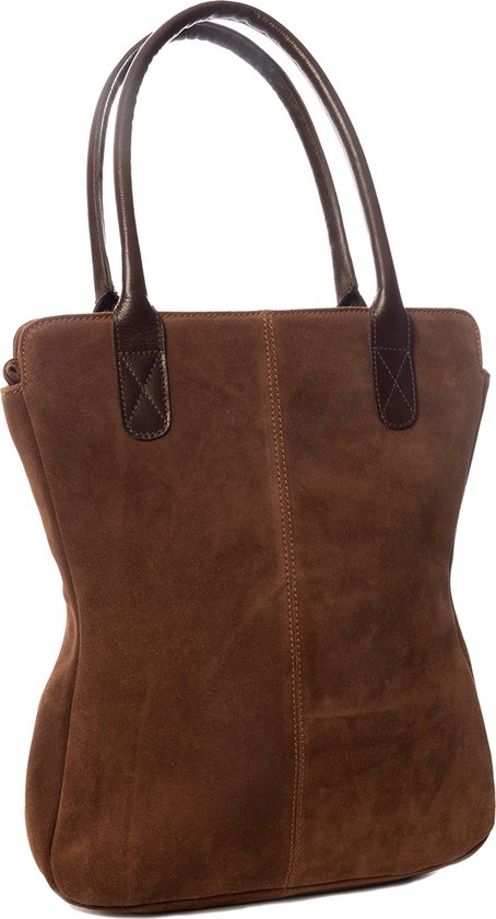 Sac à main/sac pour ordinateur portable curvy en cuir marron foncé Edition Limited !