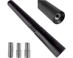 AMIO FM/AM Auto Antenne Mini Universeel Zwart 9 cm – Compacte Haaienvin Antenne voor Alle Auto’s