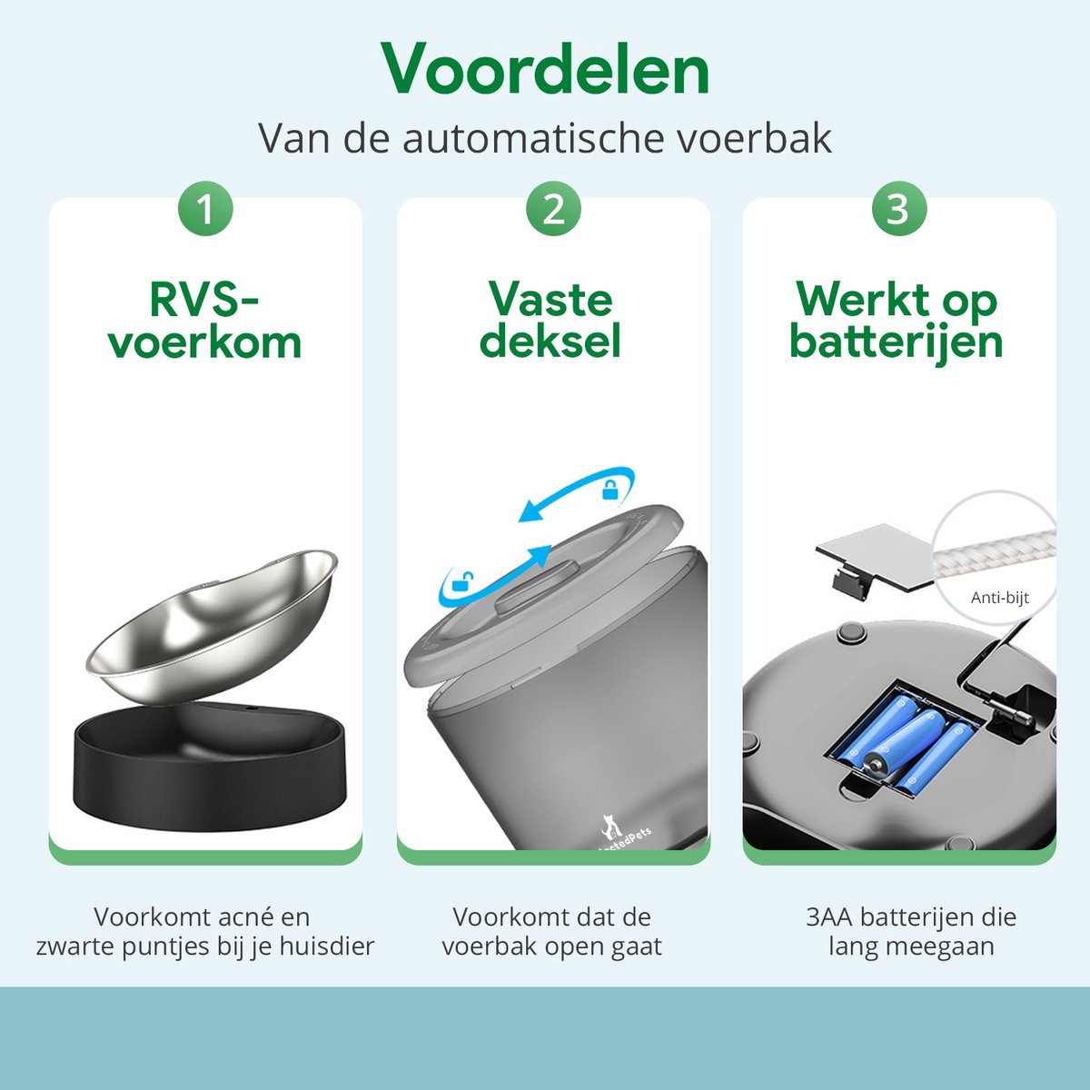 SelectedPets Automatische voerbak kat en hond 4L - Voerautomaat kat - Zwart - Inclusief Nederlandse Handleiding thumbnail 5