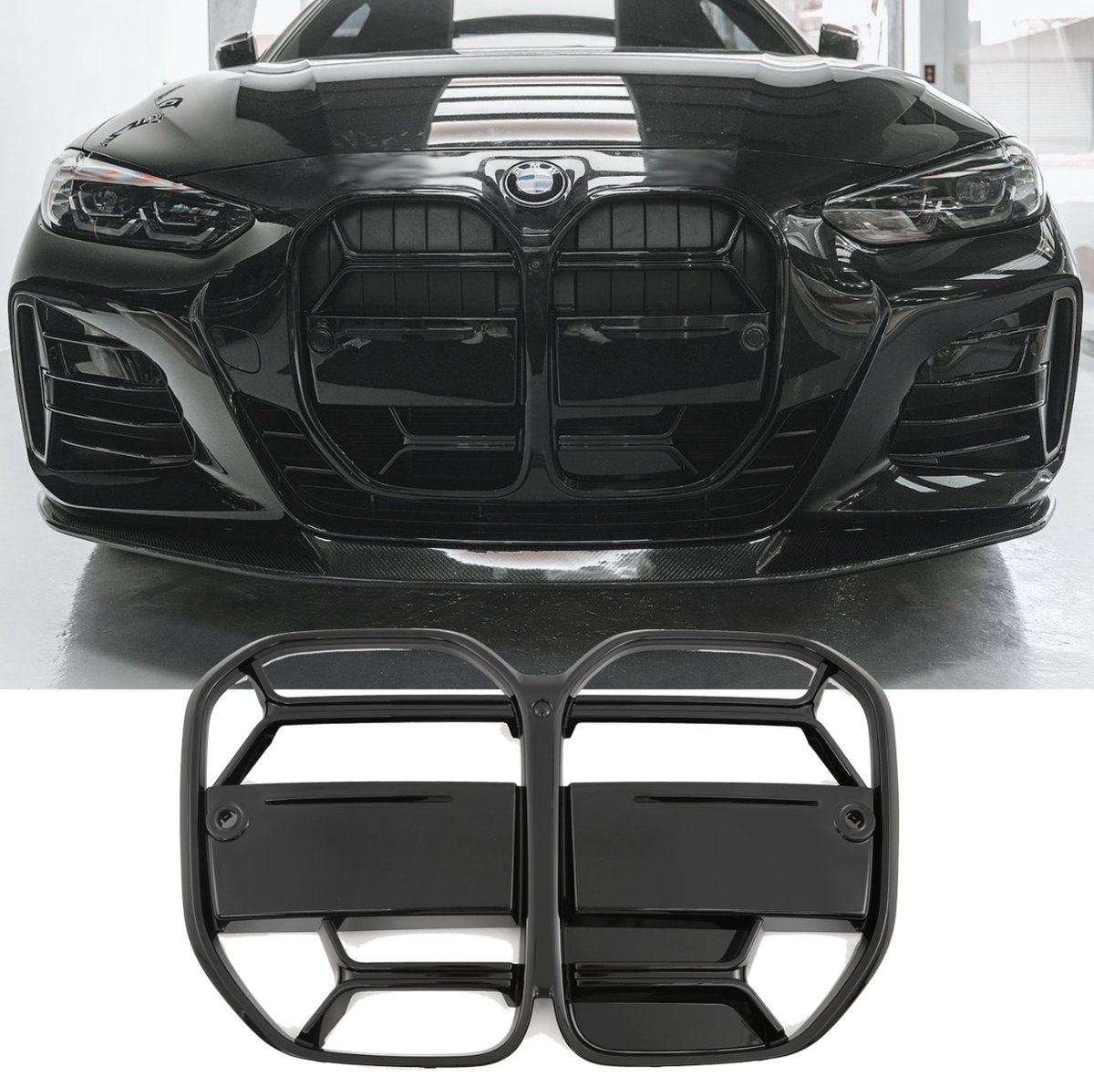 ADAPTÉ POUR BMW SÉRIE 4 G22 G23 GRILLE SPORT NOIR BRILLANT