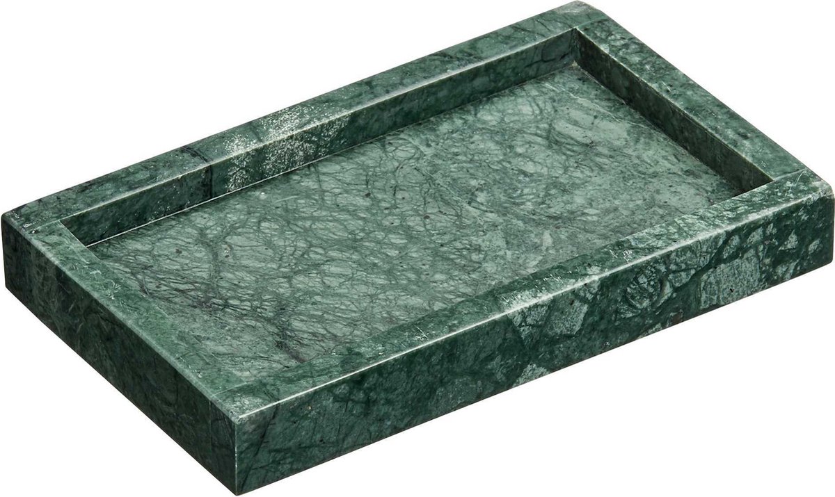 Luxe tray marmer - groen - zeepbakje - badkamer - toilet - keuken - woonkamer - 15 x 9 x 2 cm