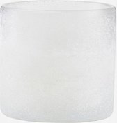 House Doctor - photophore Fog - blanc - verre - hauteur 11,5 cm - 9,5 cm