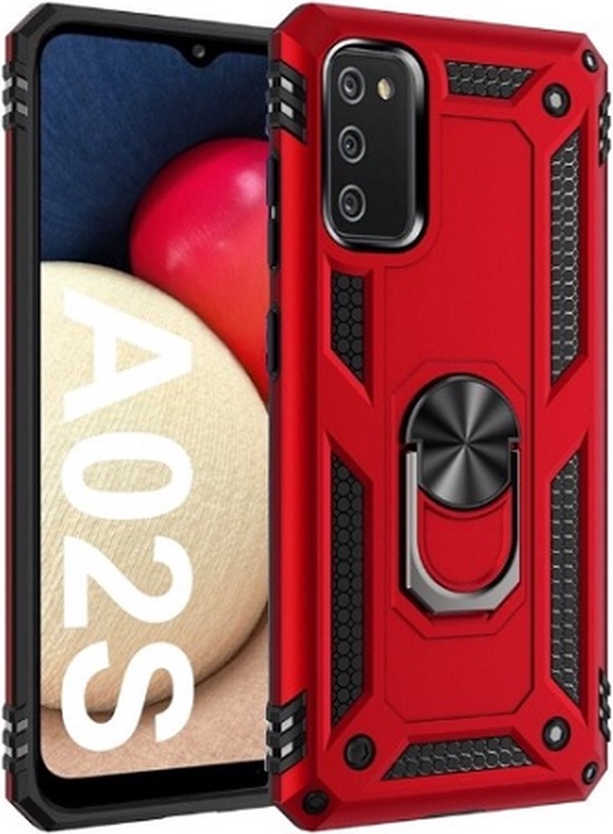 Samsung A02s Hybrid Armor Anti Shock Hoesje Rood