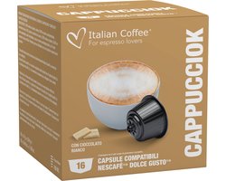 Italian Coffee - Witte Chocolade Cappuccino - 16x stuks - Dolce Gusto compatibel