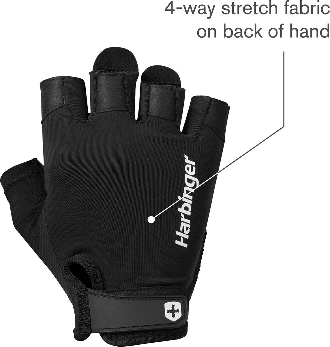 Harbinger Pro Gloves - Fitness Handschoenen Heren & Dames - Licht & Flexibel - M - Unisex - Zwart - Gym & Crossfit Training - Krachttraining