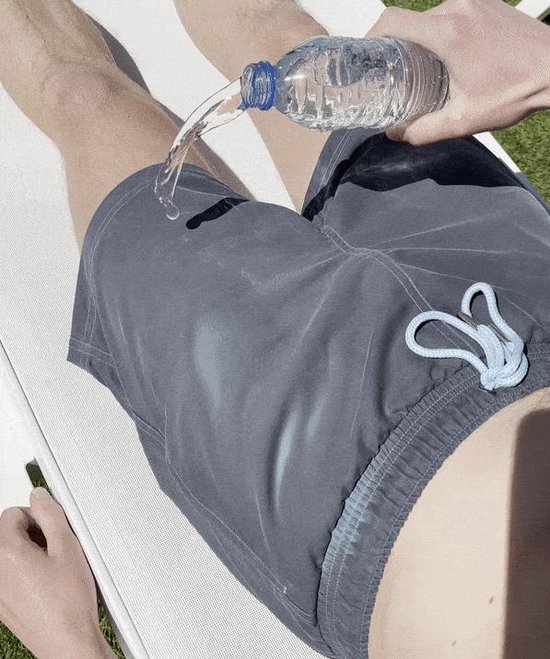 SEA'SONS - Zwembroek Heren - Kleurveranderend - Grijs-Blauw - Maat S (SEASONS - Kleur veranderend)