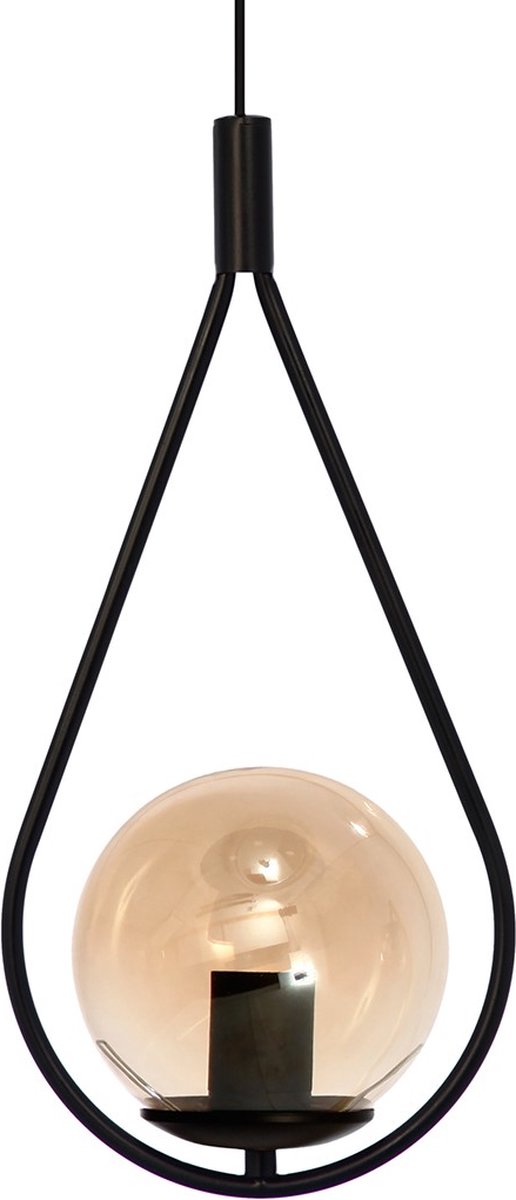 Chesto Mono Single Honey - Luxe Industriële Hanglamp - Honing Goud - Eetkamer, Woonkamer