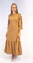 Elegante jurk-Bruin 42 Elegantie en comfort in één: waarom de driekwart jurk perfect is voor elke gelegenheid