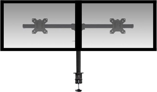 ACT Monitor arm crossbar – 13 tot 27 inch – Monitor beugel 2 schermen – Draaibaar, kantelbaar, zwenkbaar - AC8315