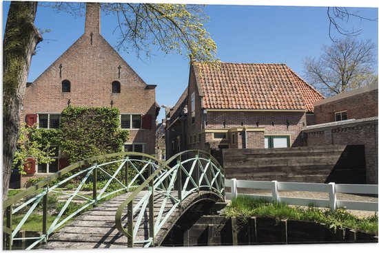 Vlag - Bruggetje voor Nederlandse Huizen - 75x50 cm Foto op Polyester Vlag