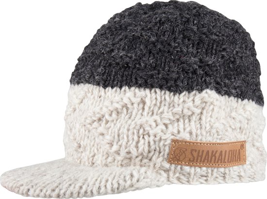 Shakaloha Gebreide Wollen Muts Heren & Dames Beanie Hat van schapenwol met polyester fleece voering - Break Beanie Beige Unisex - One Size Wintermuts