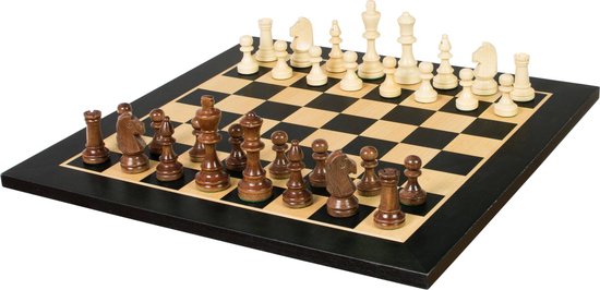 Thumbnail van een extra afbeelding van het spel Schaakset Compleet met Schaakbord 40x40 cm en 7,8 cm Koning Schaakstuk