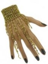 Goudkleurige Armband met hangers, Carnaval, Themafeest.