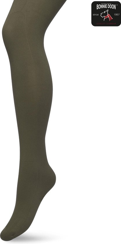 Bonnie Doon Opaque Comfort Panty 70 Denier Olijf Groen Dames maat 42/44 XL - Extra brede Comfort Boord - Tekent Niet - Kleedt Mooi af - Mat Effect - Gladde Naden - Maximaal Draagcomfort - Donker Groen - Olijf - Olive - BN161912.304