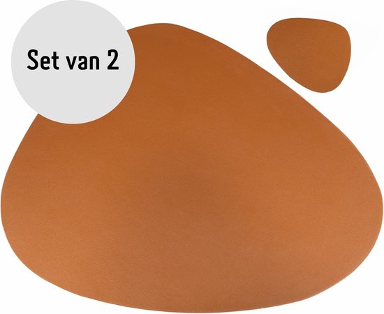 Set de 2 sets de table marron.