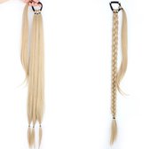 WiseGoods Luxe Ponytail Braid Extensions Ladies - Extensions de cheveux - Postiche - Cheveux Tressés - Perruque - Queue de Cheval - Blonde 86cm