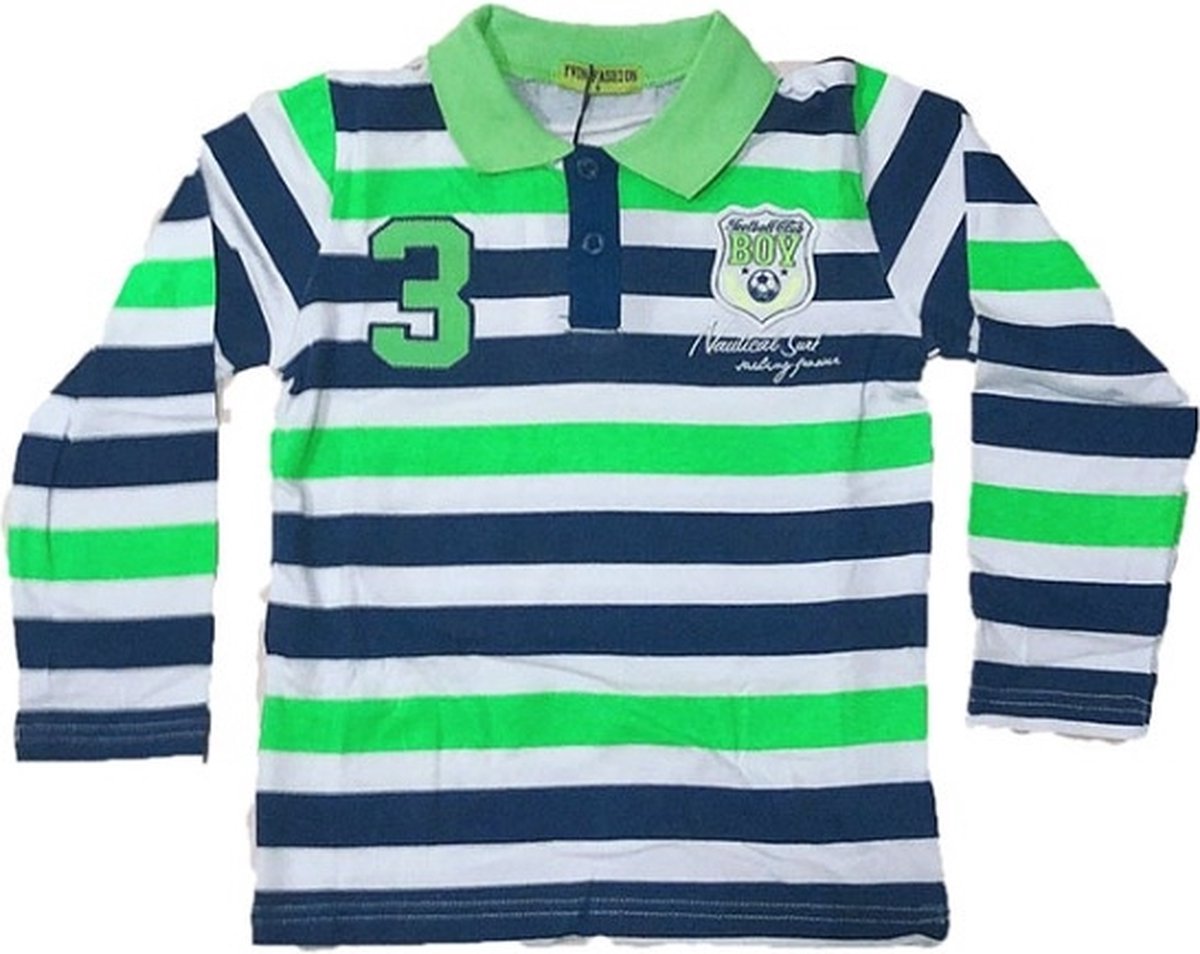 T-shirtje met voetbal logo voor jongens - groen - 10 jaar