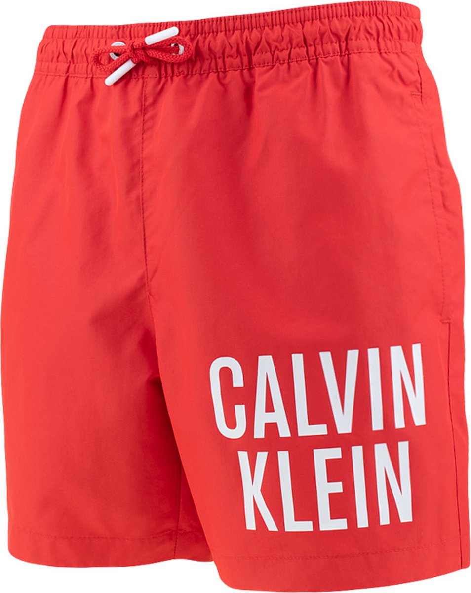 Calvin Klein jongens intense power zwemshort logo rood - 164/176