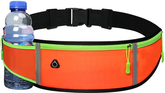 Ceinture De Course LED Sport2people - Taille Unique, Réfléchissante, 2 Poches étanches - Pour Running, Sport