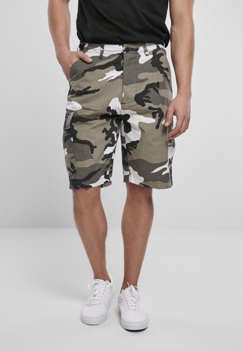 Brandit BDU Rips Heren Shorts - sneeuwcamouflage - L
