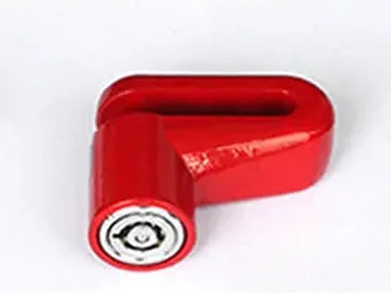 Antivol - Disque de frein - Rouge - Avec support - 2 clés - Scooter - Vélo  - Moto 