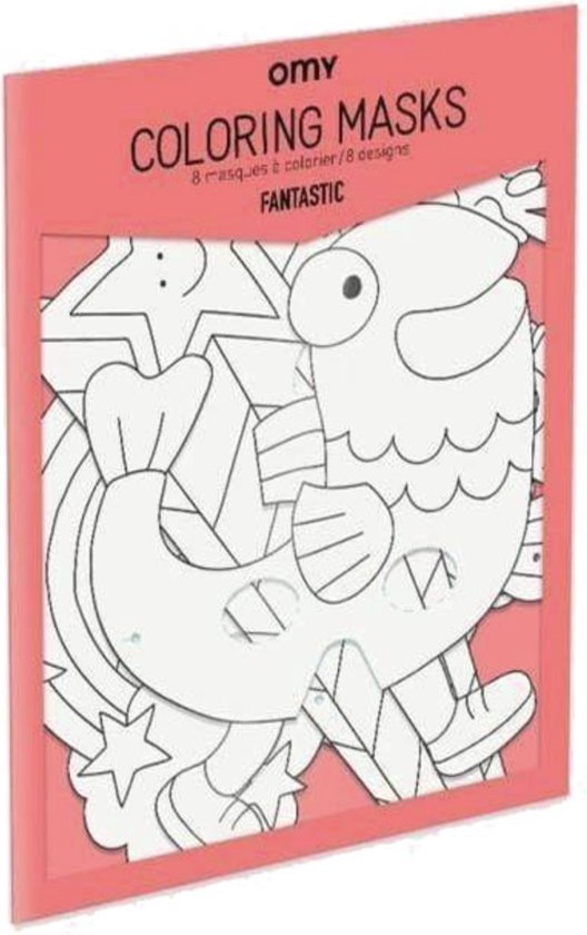 Papierdrachen – 8 Masques En Papier à Colorier – Kit Créatif Avec élastiques – Carnaval Et Anniversaire – 300 G/m²