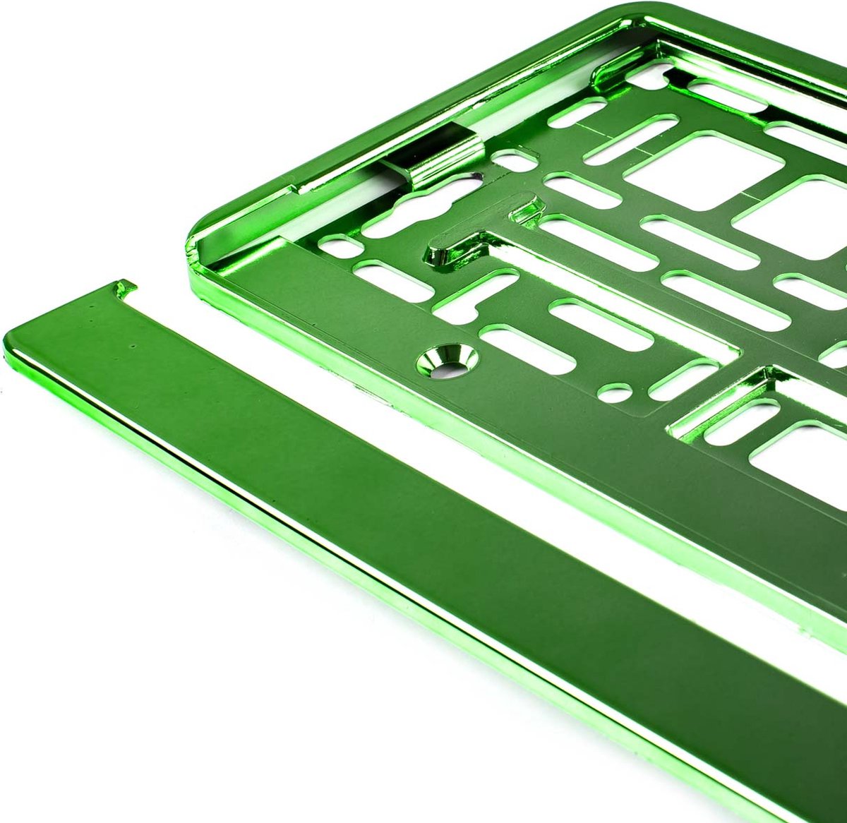 Kentekenplaathouders - Set van twee - Groen Metallic