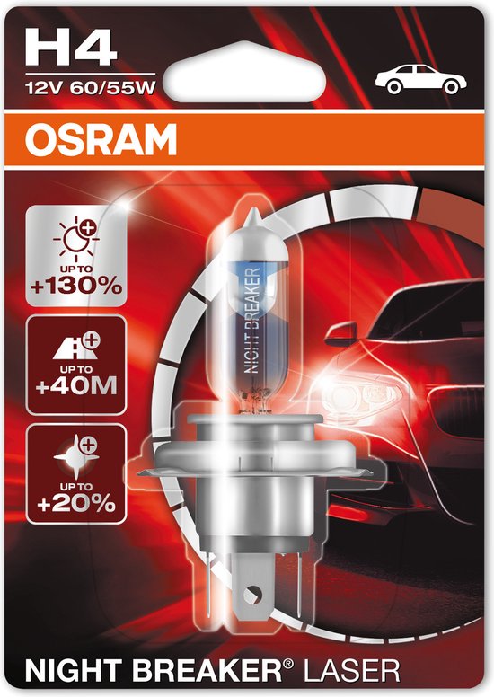 Osram Auto Halogeenlamp Night Breaker Laser H4 60/55 W 12 V