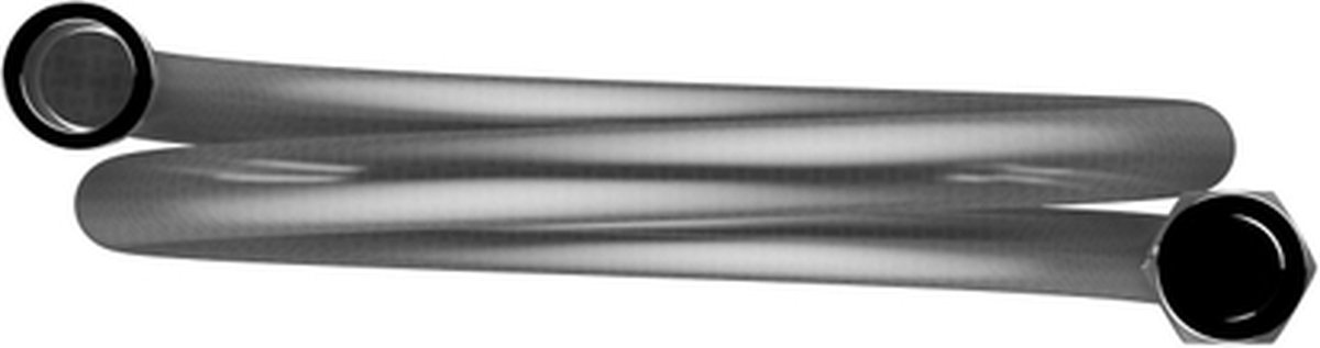 Nemo Spring Flussio doucheflexibel universele aansluiting 1/2 antitwist antikras antiknik gladde kunststofflexibel 1500 mm chroom