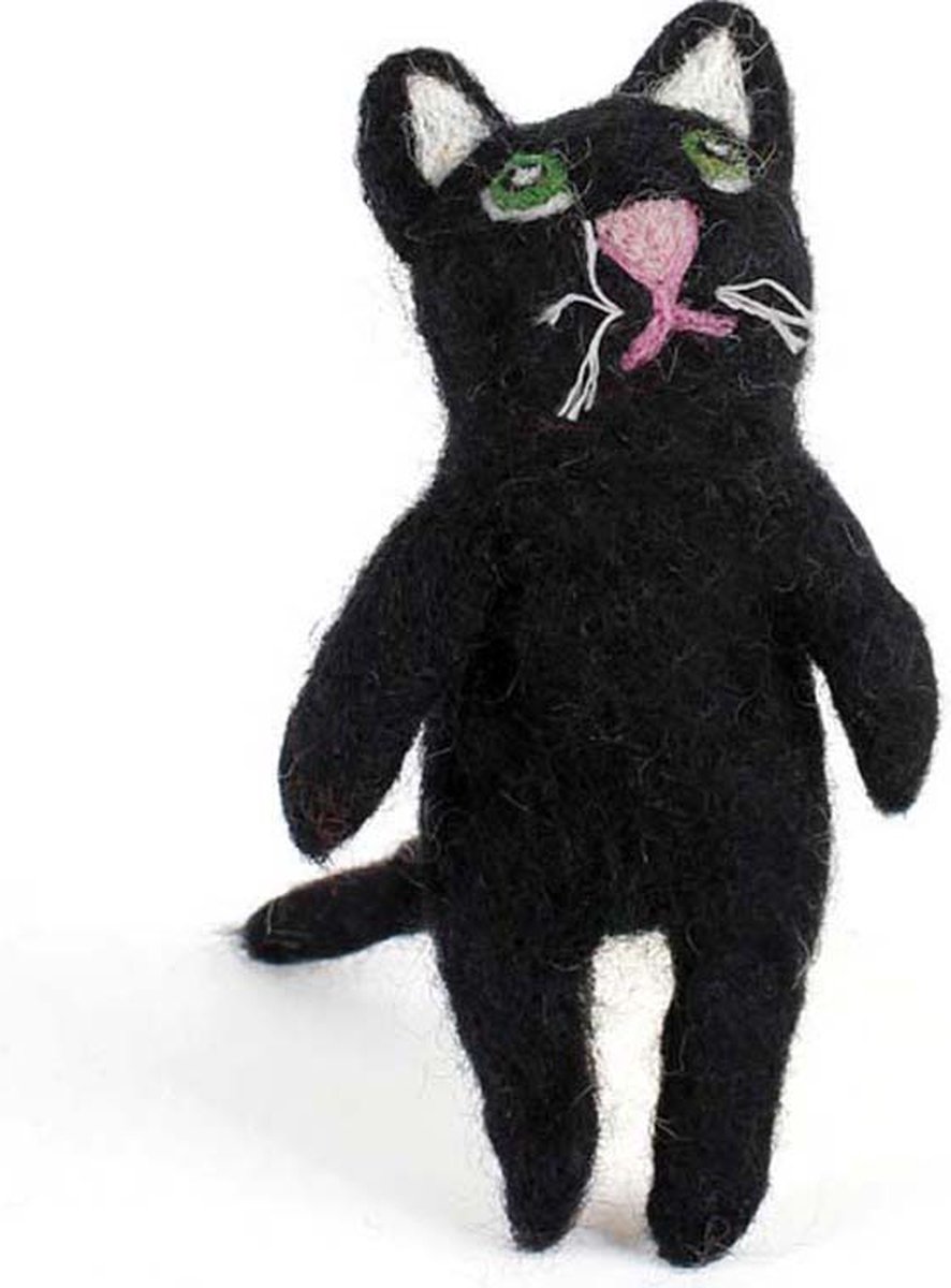Maak je eigen kat van vilt hobby set pakket voor kerst bestellen, Kerst