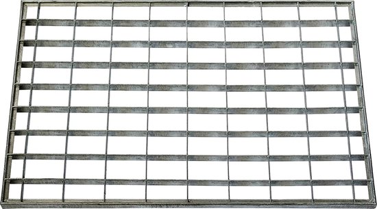 ID mat t 4060 _ Paillasson en métal grille en L acier galvanisé gris 60 x  40 x 2 cm | bol