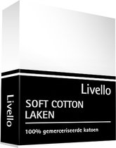 Livello Drap de lit Soft Coton Blanc 240x270