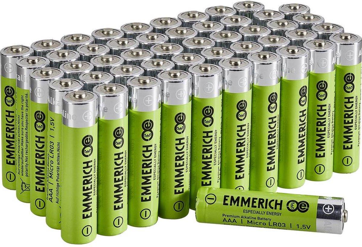 AAA batterij (potlood) Emmerich Industrial LR03 Alkaline 1300 mAh 50 stuk(s)