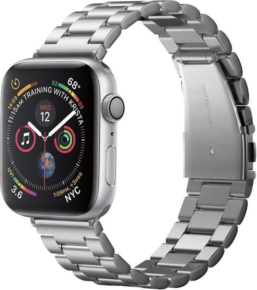 Spigen Modern Fit Armband geschikt voor Apple Watch 4/5/6/7/SE (42 / 44 / 45mm) - zilver