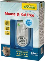 ECOstyle Mouse & Rat Free Tegen Muizen en Ratten - Ecologisch, vriendelijk & Hyienisch - Veilig voor Kinderen en Huisdieren - 80 M² - Voor 1 Kamer