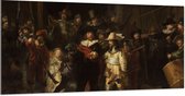 Acrylglas - De Nachtwacht, Rembrandt van Rijn, 1642 - Oude Meesters - 200x100 cm Foto op Acrylglas (Wanddecoratie op Acrylaat)