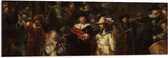 Acrylglas - De Nachtwacht, Rembrandt van Rijn, 1642 - Oude Meesters - 120x40 cm Foto op Acrylglas (Met Ophangsysteem)
