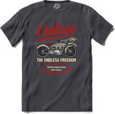 The Endless Freedom | Motor - Hobby - Vintage - T-Shirt - Unisex - Mouse Grey - Maat XXL