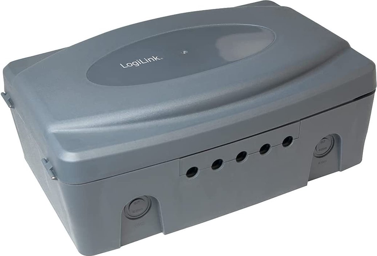 LogiLink - Elektronicabox outdoor weerbestendig, grijs, 32 x 21 x 11,5 cm