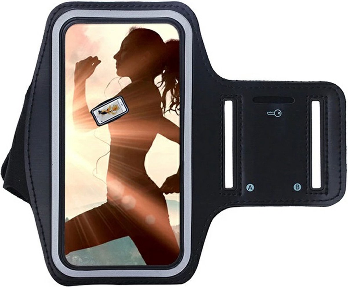 Sportarmband - Motorola Moto G53 hoesje - Motorola Moto X40 hoesje - Sportband - Hardloop armband telefoon - Sport armband - Hardloop telefoonhouder - Zwart