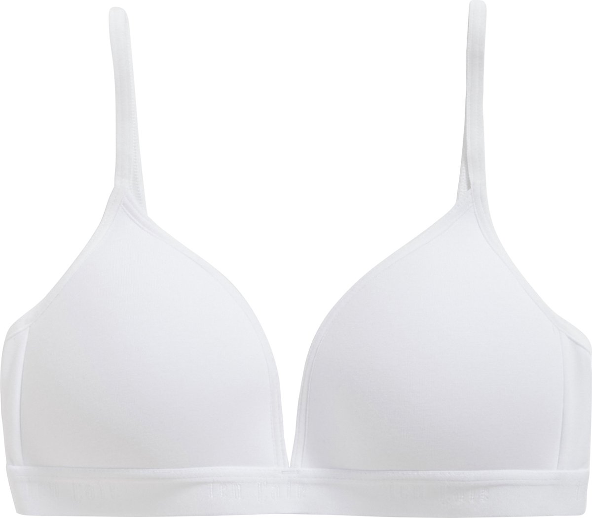 Ten Cate Basics organic cotton stretch voorgevormde bh wit voor Meisjes | Maat 65A