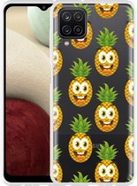 Hoesje Geschikt voor Samsung Galaxy A12 Happy Ananas