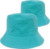 LOUD AND CLEAR® - Hoed - Vissershoedje - Bucket Hat - Heren Dames - Turquoise - Zonnehoed