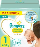 Pampers Premium Protection Taille 1 - 192 Couches Boîte Mensuelle XL