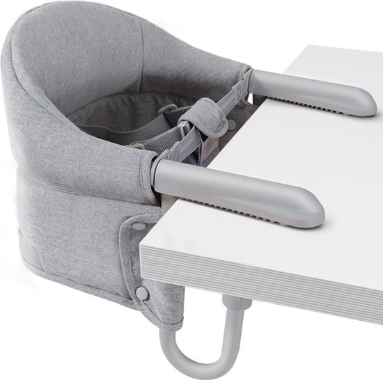 Kinderstoel Inklapbaar/Ophangbaar - Eetstoel Baby - Babystoel voor aan - Grijs | bol.com