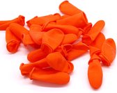 100 Stuks Latex Vingerbeschermers - Vinger Condooms - Vingerhoed - Oranje